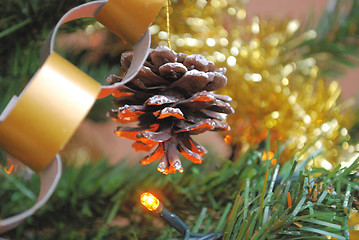 Image showing christmas decoration with cone