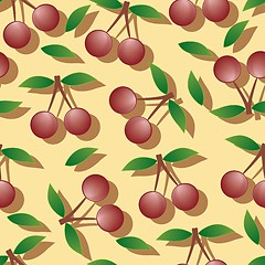 Image showing cherry - seamless pattern and abstract nature background  