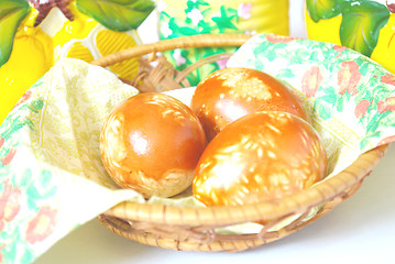 Image showing painted easter eggs