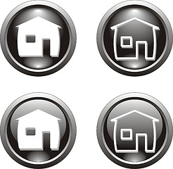 Image showing set of black  button  or icon for webdesign