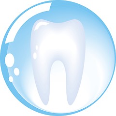 Image showing tooth is protected by a glass sphere of dentistry 