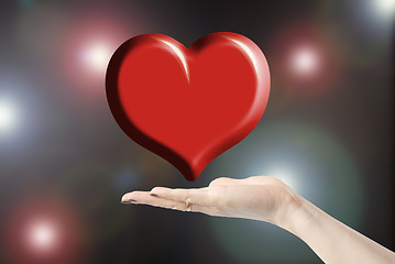 Image showing hands holding heart, love or medical concept 