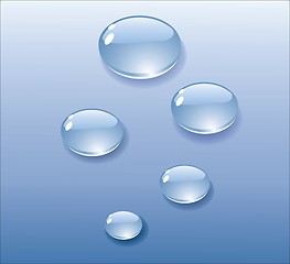 Image showing waterdrops and droplet, water on surface  