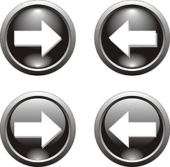 Image showing set of black  button  or icon for webdesign