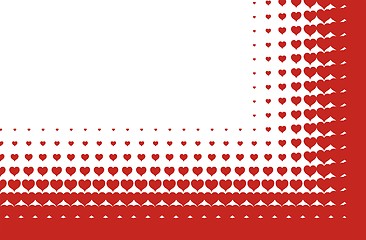 Image showing valentines heart halftone background in vector 