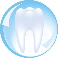 Image showing tooth is protected by a glass sphere of dentistry 