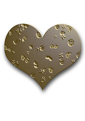 Image showing gold  embossed heart