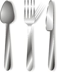 Image showing spoon, fork and knife 