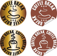 Image showing vector coffee stamp set 