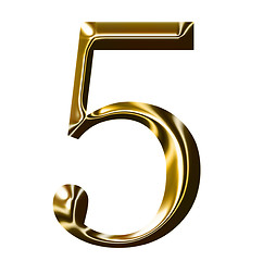 Image showing gold number symbol