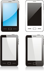 Image showing vector touch smartphone set