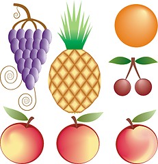 Image showing fruits vector set