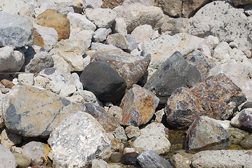 Image showing brown stones texture - abstract natural rough background