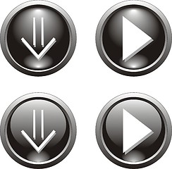 Image showing set of black  button  or icon for webdesign
