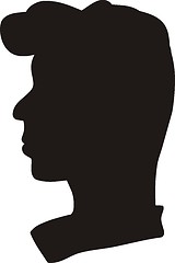 Image showing silhouette of a man profile 