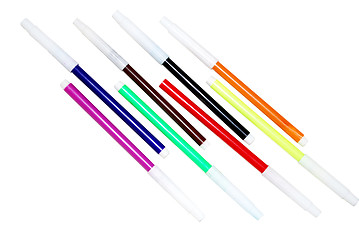 Image showing color felt markers          