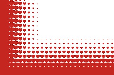 Image showing valentines heart halftone background in vector 