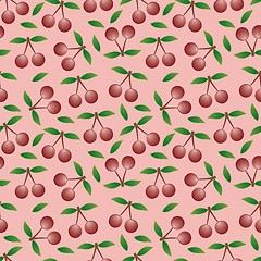 Image showing cherry - seamless pattern and abstract nature background  