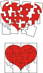 Image showing valentine heart puzzle 