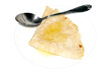 Image showing pancake with a honey                