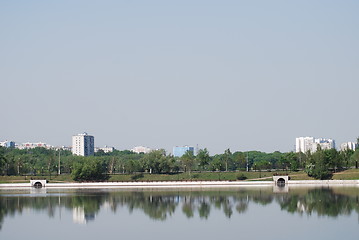 Image showing outdoor - city park in Moscow at the spring and summer