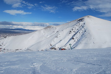 Image showing ski resort and  snow mountains in Turkey Palandoken Erzurum