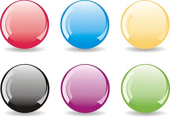Image showing set of glossy balls