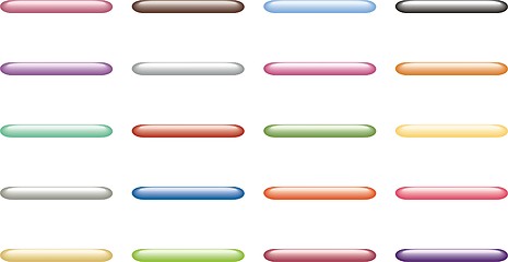 Image showing set of glossy buttons