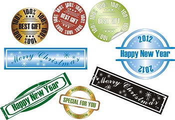 Image showing vector new year stamp