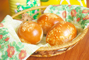 Image showing painted easter eggs