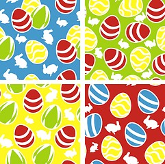 Image showing Colorful seamless pattern with easter eggs , vector set