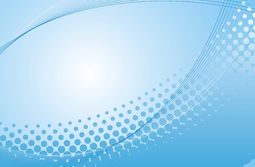 Image showing blue abstract halftone background in vector 