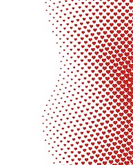 Image showing valentines heart halftone background in vector 