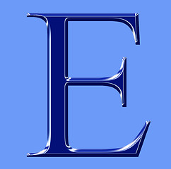 Image showing blue metallic alphabet symbol 