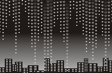 Image showing valentines heart halftone background in vector 