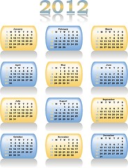 Image showing vector calendar 2012