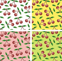 Image showing cherry - seamless pattern and abstract nature background  