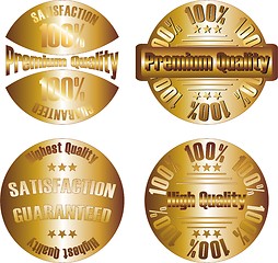 Image showing vector gold  premium quality label 