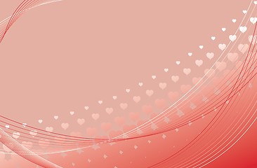 Image showing valentines heart halftone background in vector 