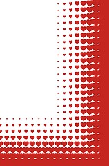 Image showing valentines heart halftone background in vector 