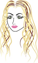 Image showing vector face of a beautiful woman 