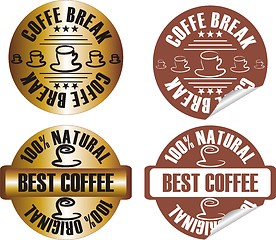 Image showing vector coffee stamp set 