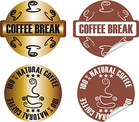 Image showing vector coffee stamp set 