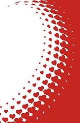 Image showing valentines heart halftone background in vector 