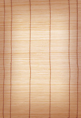 Image showing brown bamboo matting background and texture 