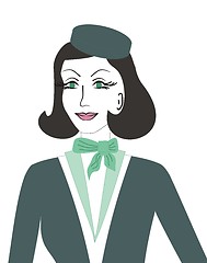 Image showing vector stewardess 