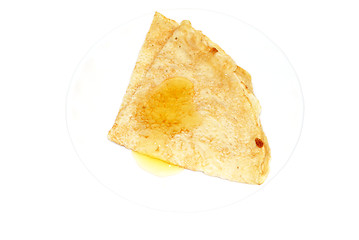 Image showing pancake with a honey                