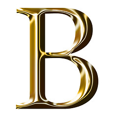 Image showing gold alphabet symbol    -  uppercase  letter       