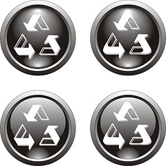 Image showing set of black  button  or icon for webdesign