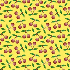 Image showing cherry - seamless pattern and abstract nature background  